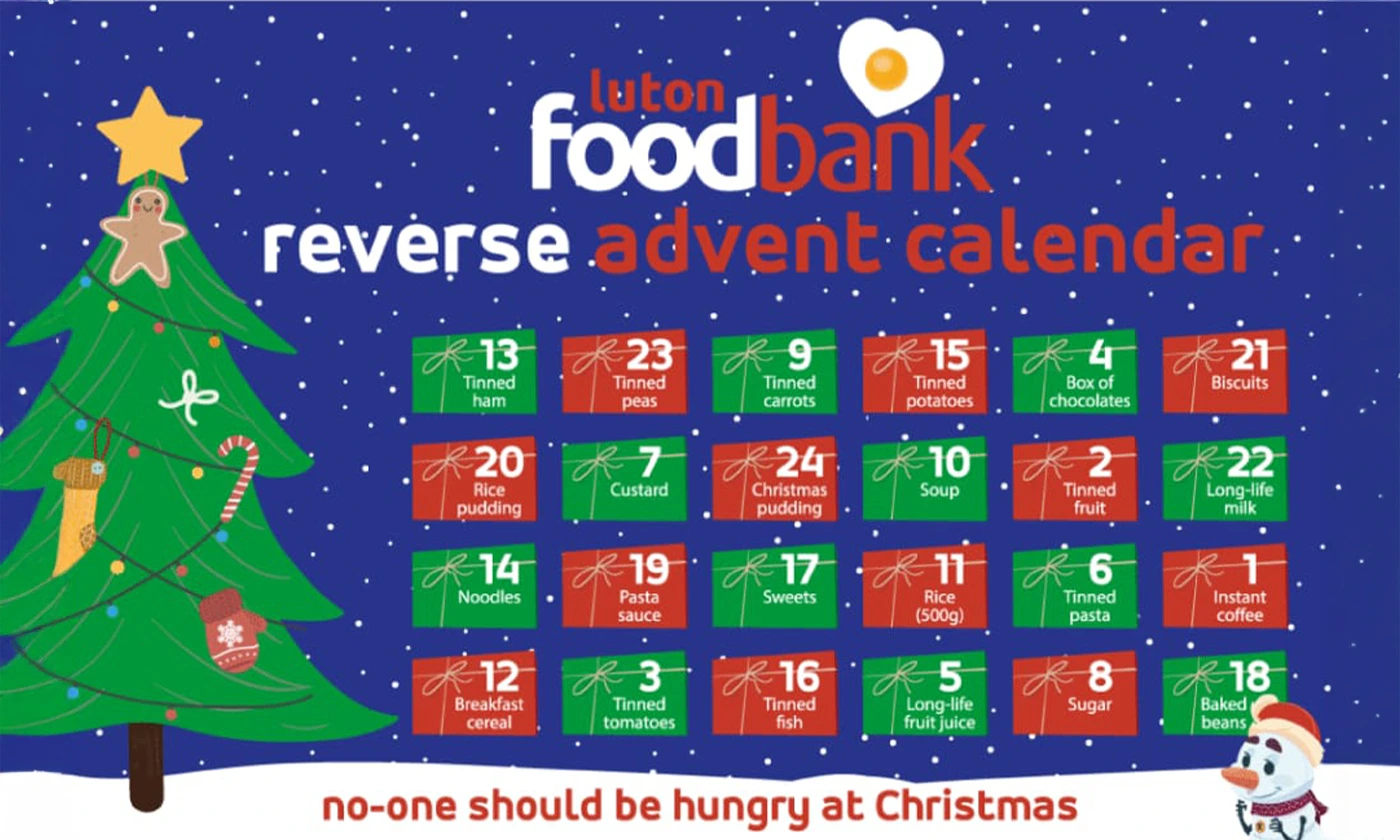 Luton Foodbank Newsletter – October 2025 15 Website Newsletter Images advent calander 1